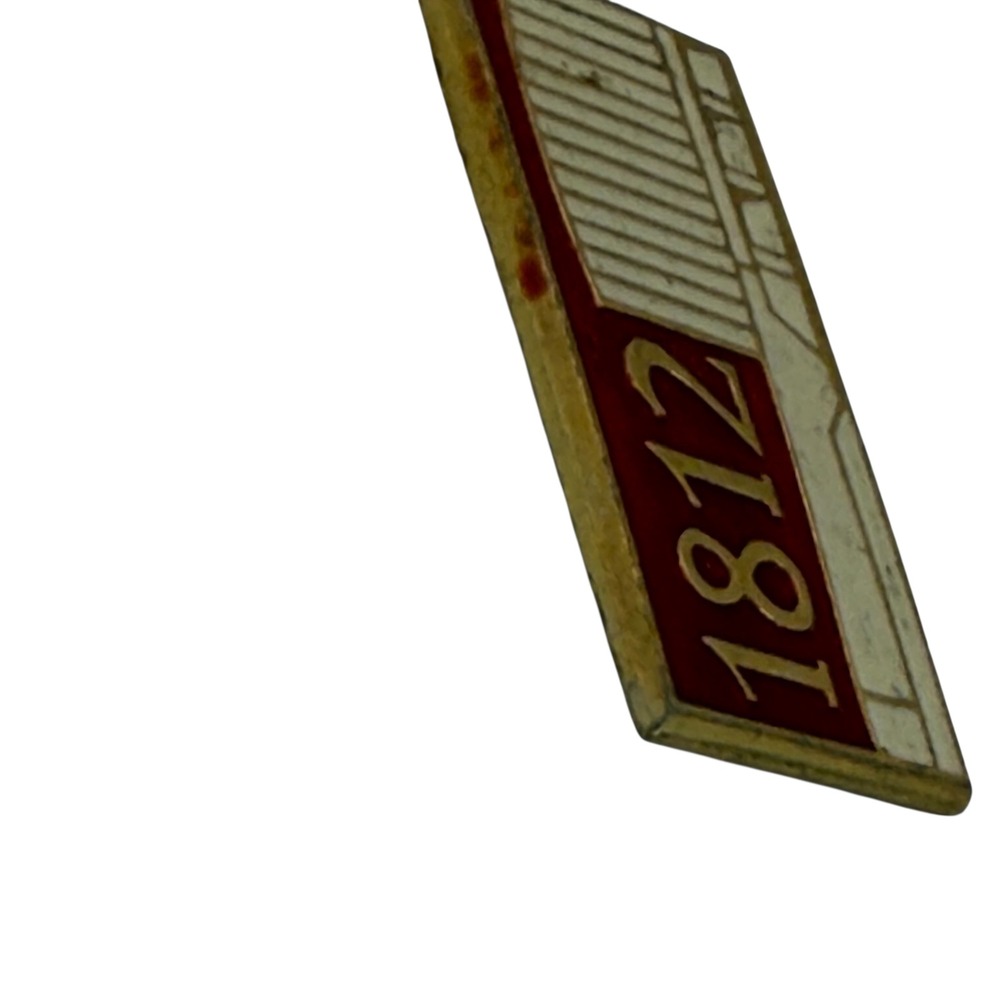 VTG Russian Battle Of Borodino 1812 Commemorative Enamel Pin Red White Gold Tone - Picture 3 of 7